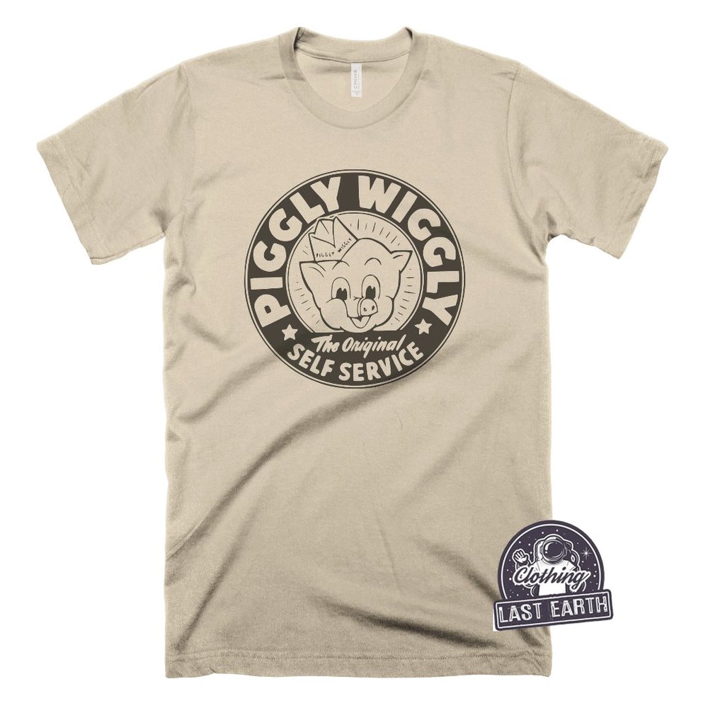 Piggly Wiggly T Shirt Vintage Nostalgic Sign Tshirt Funny Pig Shirt Retro Tee